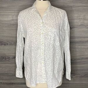 Madewell Oversized Polka Dot Blouse Size Medium